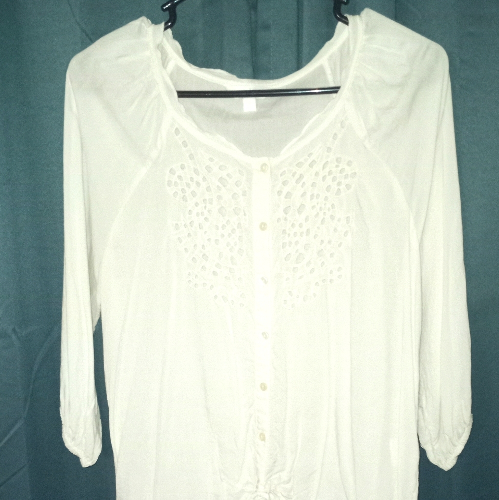 Charming Charlie white causal blouse